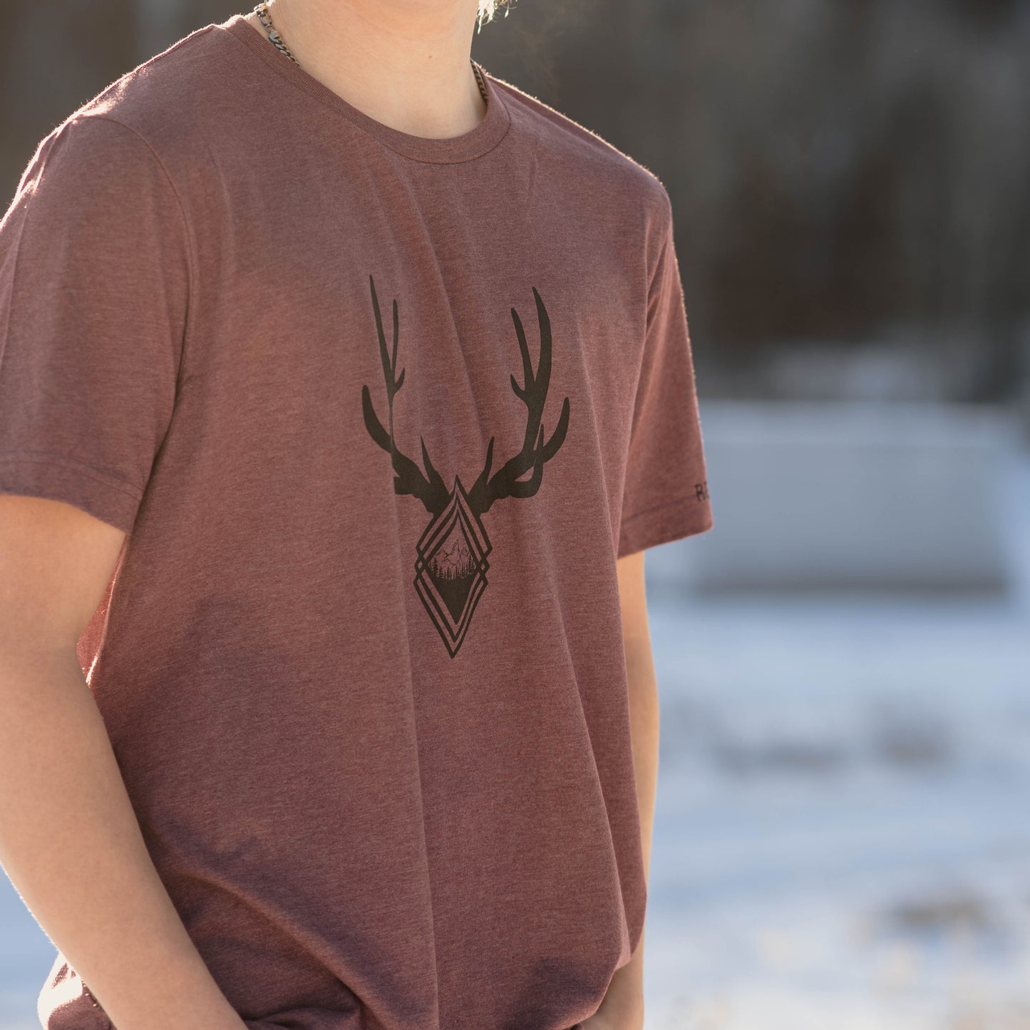 Rugged Men Purple Antler Tee