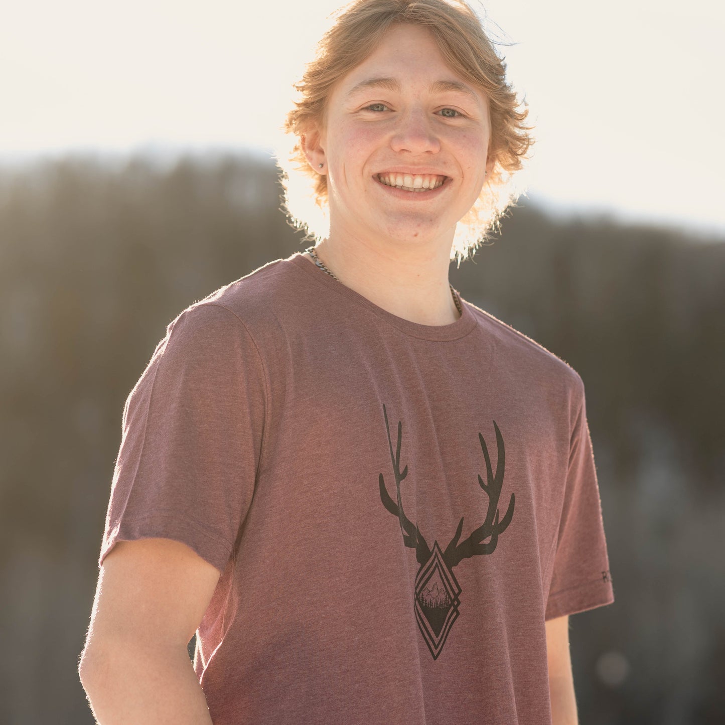Rugged Men Purple Antler Tee