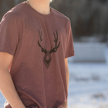 Rugged Men Purple Antler Tee
