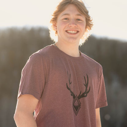 Rugged Men Purple Antler Tee