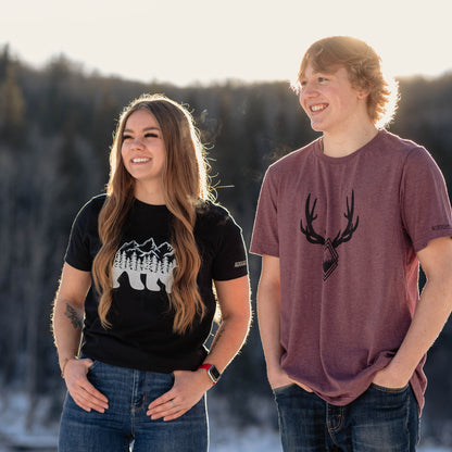 Rugged Men Purple Antler Tee